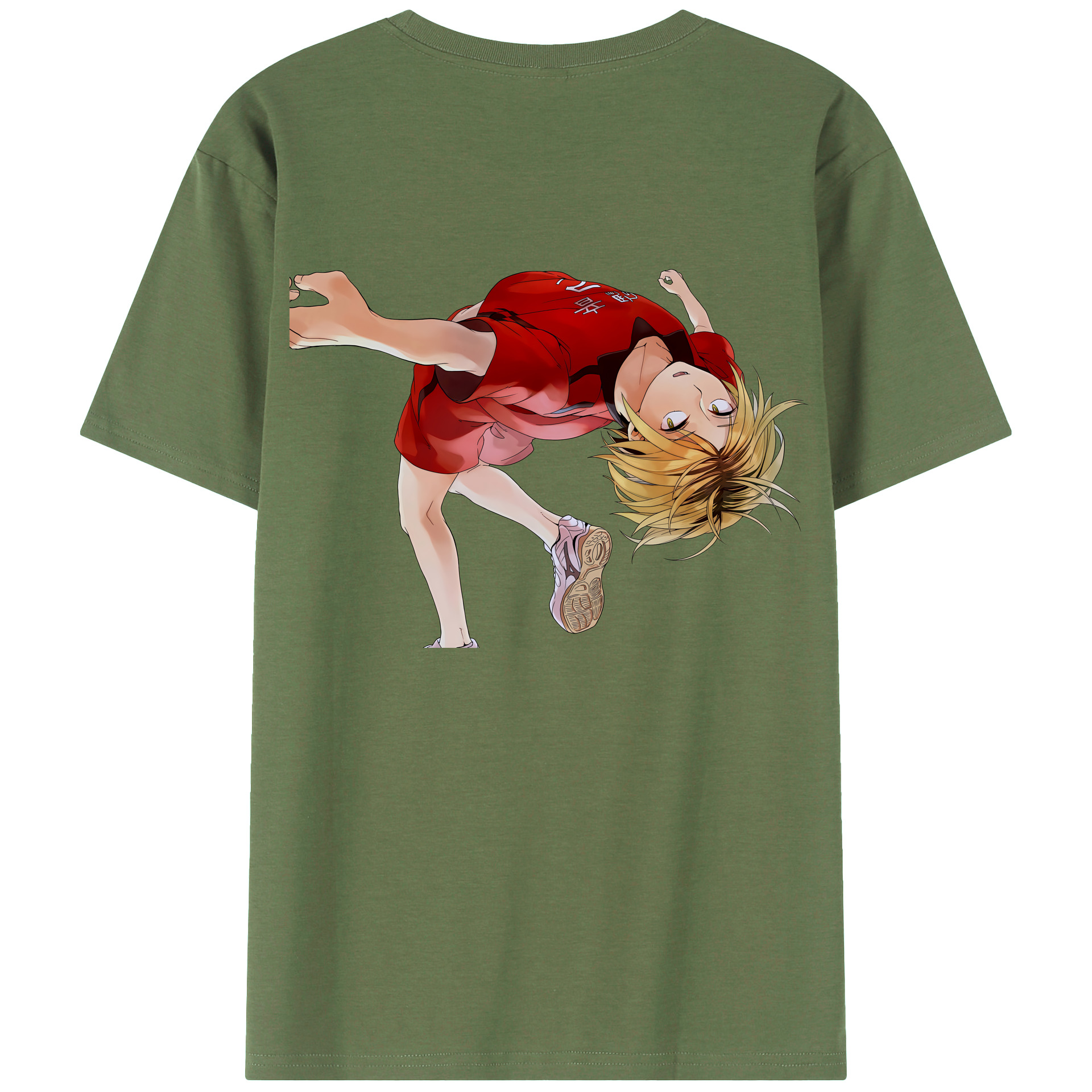 （画像用） ハイキュー!! Haikyu!! 綿100％ メンズ半袖Tシャツ（バックプリント） 通気性
